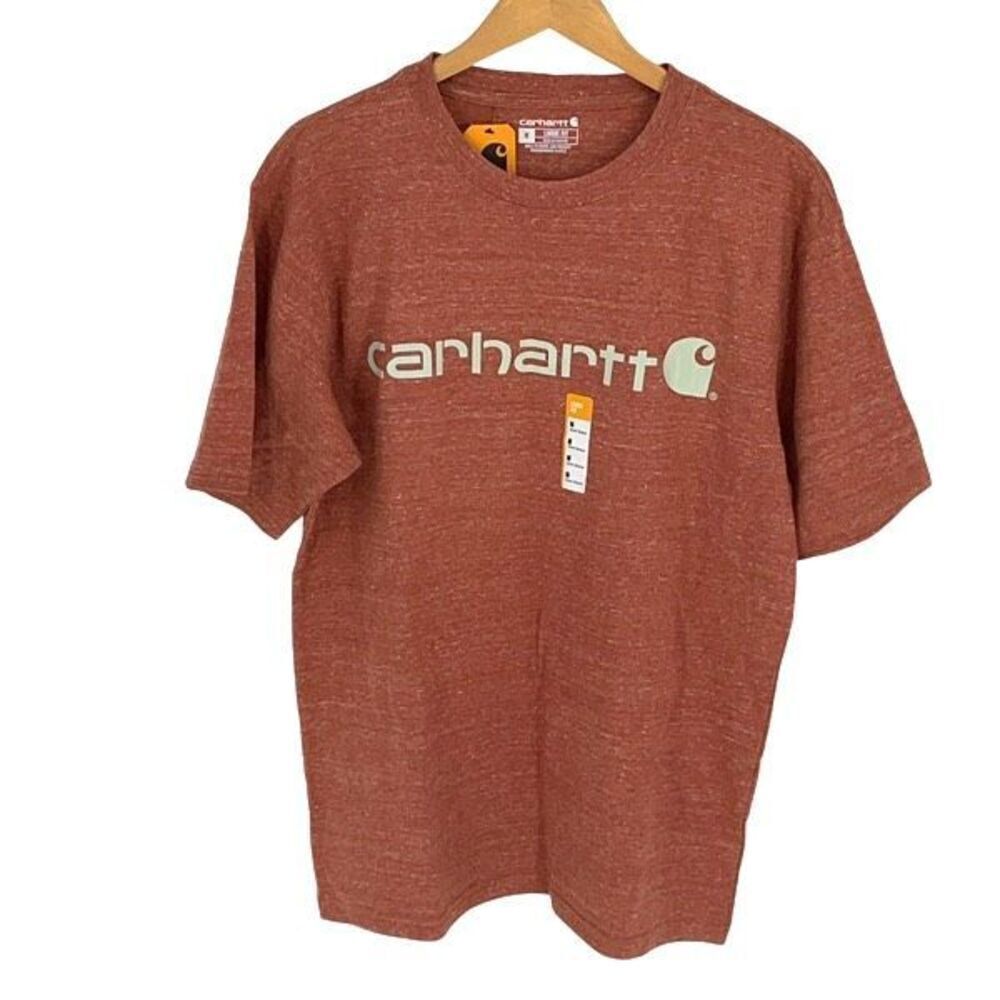 NWT Carhartt Mens Loose Fit Short Sleeve Graphic T-Shirt Heather Rust Medium